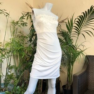 Eliza Jay sleeveless dress with mesh